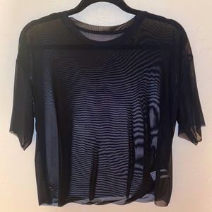 Black Mesh Top